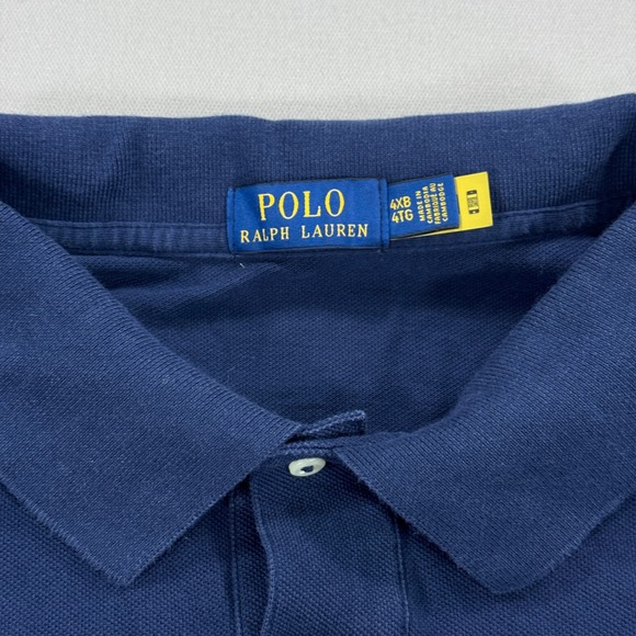 Ralph Lauren Polo Shirt Men's 4XB Navy Blue Yacht Club Marine Tour Short Sleeve - Picture 5 of 6